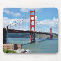 Golden Gate Bridge And Fort Point In San Francisco Mouse Pads