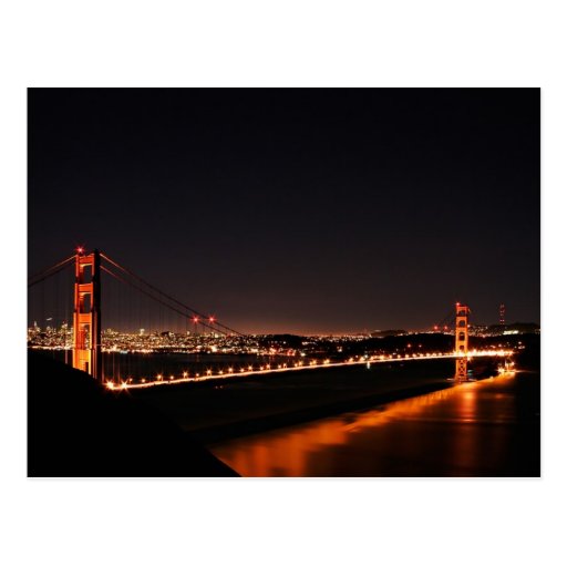 Golden Gate Bridge at Night Post Cards