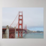Golden Gate Bridge in the fog Posters