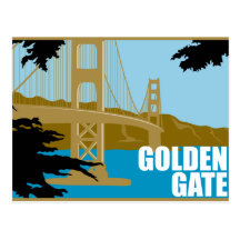 Golden Gate Bridge Post Card