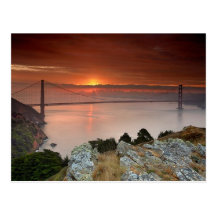 Golden gate bridge postcard