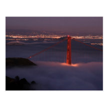 Golden Gate Covered in Fog Post Cards
