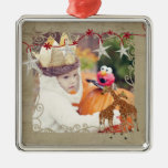 Golden Giraffes  Starry Night Photo Ornament