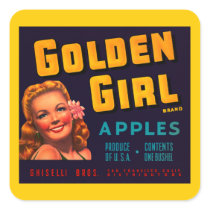 Golden Girl Apples Stickers
