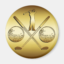 GOLDEN GOLF REFRIGERATOR MAGNETS