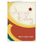 Golden Happy birthday greeting card