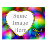Golden Heart Colourful Abstraction Postcard