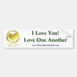 Golden Heart - I Love You, Love One Another Bumper Sticker