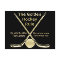Golden Hockey Rule Postcard