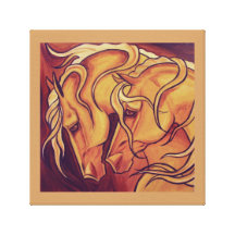Golden Horses II Gallery Wrap Canvas