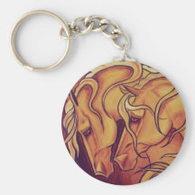 Golden Horses Keychain