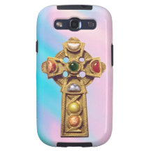 Golden Jewelled Celtic Cross Samsung Galaxy Case