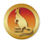 GOLDEN KANGAROO MAGNET