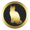 GOLDEN KITTY CAT stickers