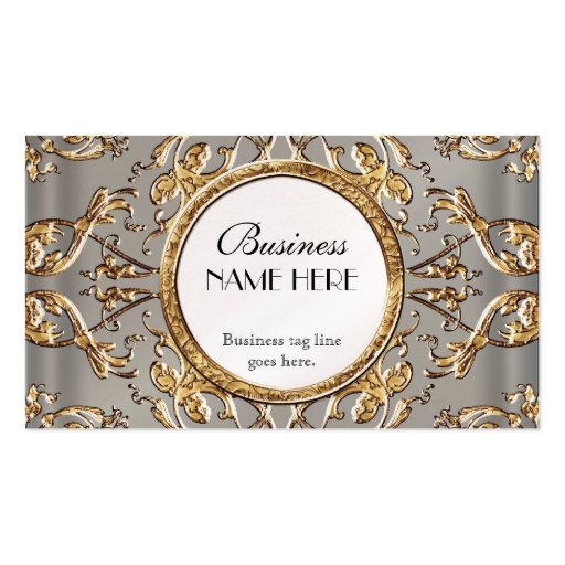 Golden Lace Satin Look Formal Elegant Businesses Business Cards