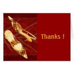 Golden Lattice Slingbacks on Royal Red Carpet Card