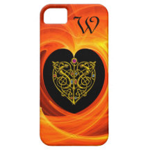 GOLDEN LEAF,  black orange yellow iPhone 5 Case