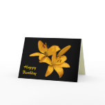 Golden Lilies Birthday cards