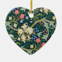 Golden Lilies Heart Ornament
