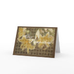 Golden Lilies on Brown-customise any occasion