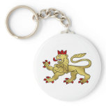 Golden Lion emblem - Lion Shield keychains