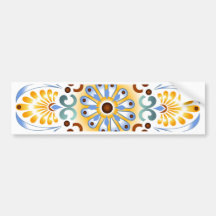 Golden Mandala Bumper sticker