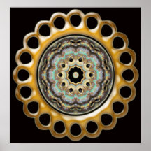 Golden Mandala Posters