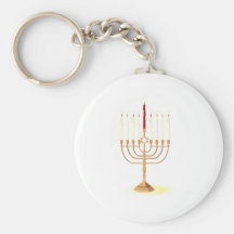 Golden Menorah Keychain