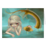 "Golden Mermaid" Greeting Card