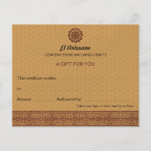 Golden Mexican Rose Gift Certificate Personalized Flyer