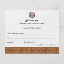 Golden Mexican Rose Gift Certificate White Full Colour Flyer