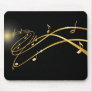 Golden musical flow mousepad
