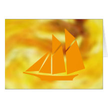 Golden Mystery Adventure  Sail Voyage Greeting Cards
