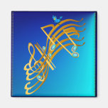 Golden Notes Magnet