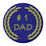 Golden Number 1 Dad Magnet