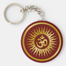 Golden Om Keychains