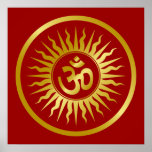 Golden Om Print