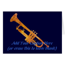 Golden Orange Trumpet Card