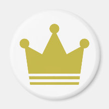 golden party crown icon fridge magnets