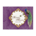 Golden Peacock & Swirls - Save the Date Postcard