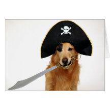 Golden Pirate Greeting Card