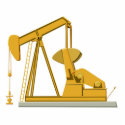 Golden Pumpjack photo sculptures