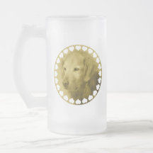 Golden Puppy  Frosted Beer Mug