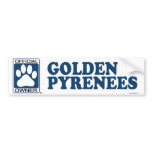 Golden Pyrenees Blue bumper stickers