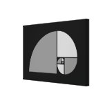Golden Ratio, Fibonacci Spiral Gallery Wrapped Canvas