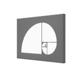Golden Ratio, Fibonacci Spiral Canvas Prints