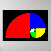 Golden Ratio, Fibonacci Spiral Print