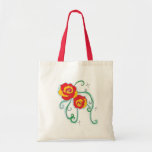 Golden Red Roses Tote Bag