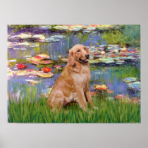 Golden Retriever (B1) - Lilies 2 Poster