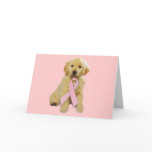 Golden Retriever Breast Cancer Greeting Card